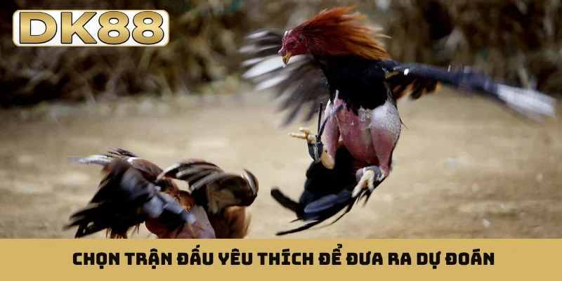 Chọn trận đấu yêu thích để đưa ra dự đoán