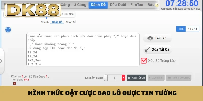 Hình thức đặt cược bao lô được tin tưởng