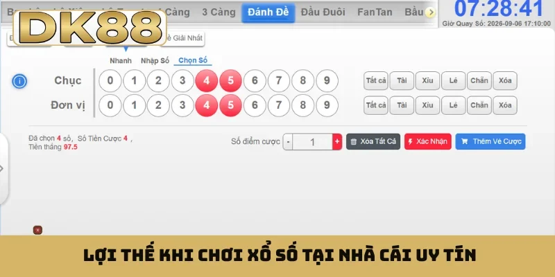 Lợi thế khi chơi xổ số tại nhà cái uy tín