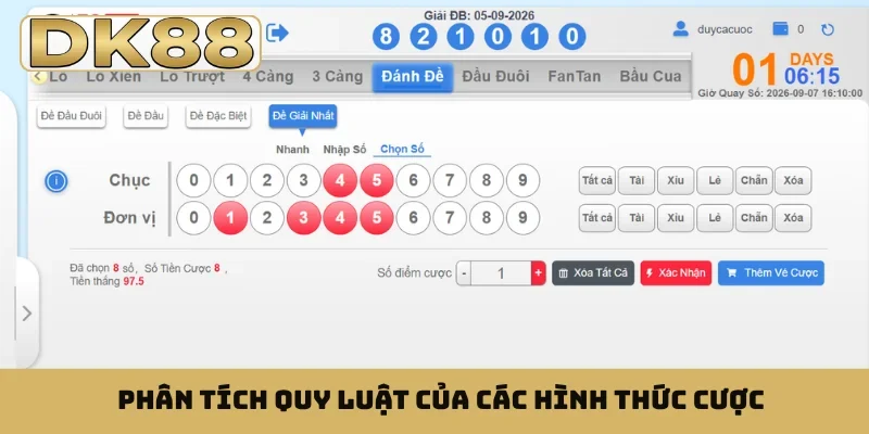 Phân tích quy luật của các hình thức cược