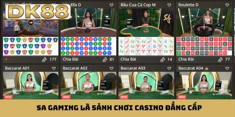 SA Gaming là sảnh chơi casino đẳng cấp