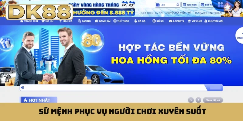 Sứ mệnh phục vụ người chơi xuyên suốt