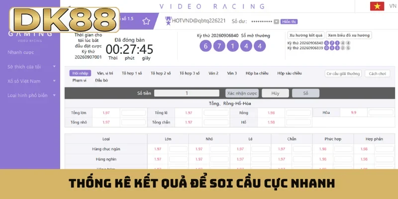 Thống kê kết quả để soi cầu cực nhanh